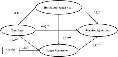 Hostile Attribution Bias and Anger Rumination Sequentially Mediate the Association Between Trait Anger and Reactive Aggression